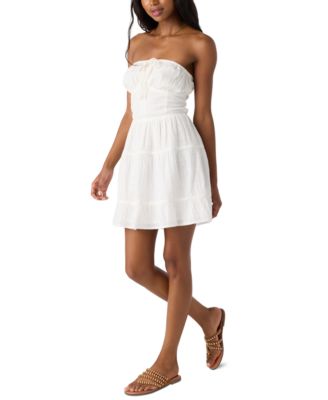 Juniors' Naya Cotton Eyelet Strapless Mini Dress