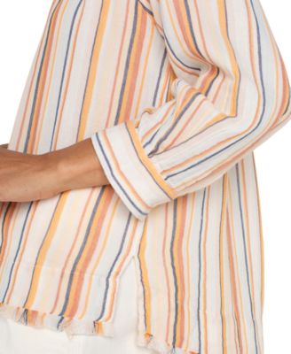 Petite Cotton 3/4-Raglan Sleeve Top