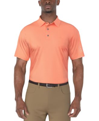 PGA TOUR - Men's Short Sleeve Micro Geo Print Polo Shirt