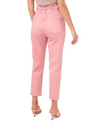 Women's Paperbag-Waist Slim Pants