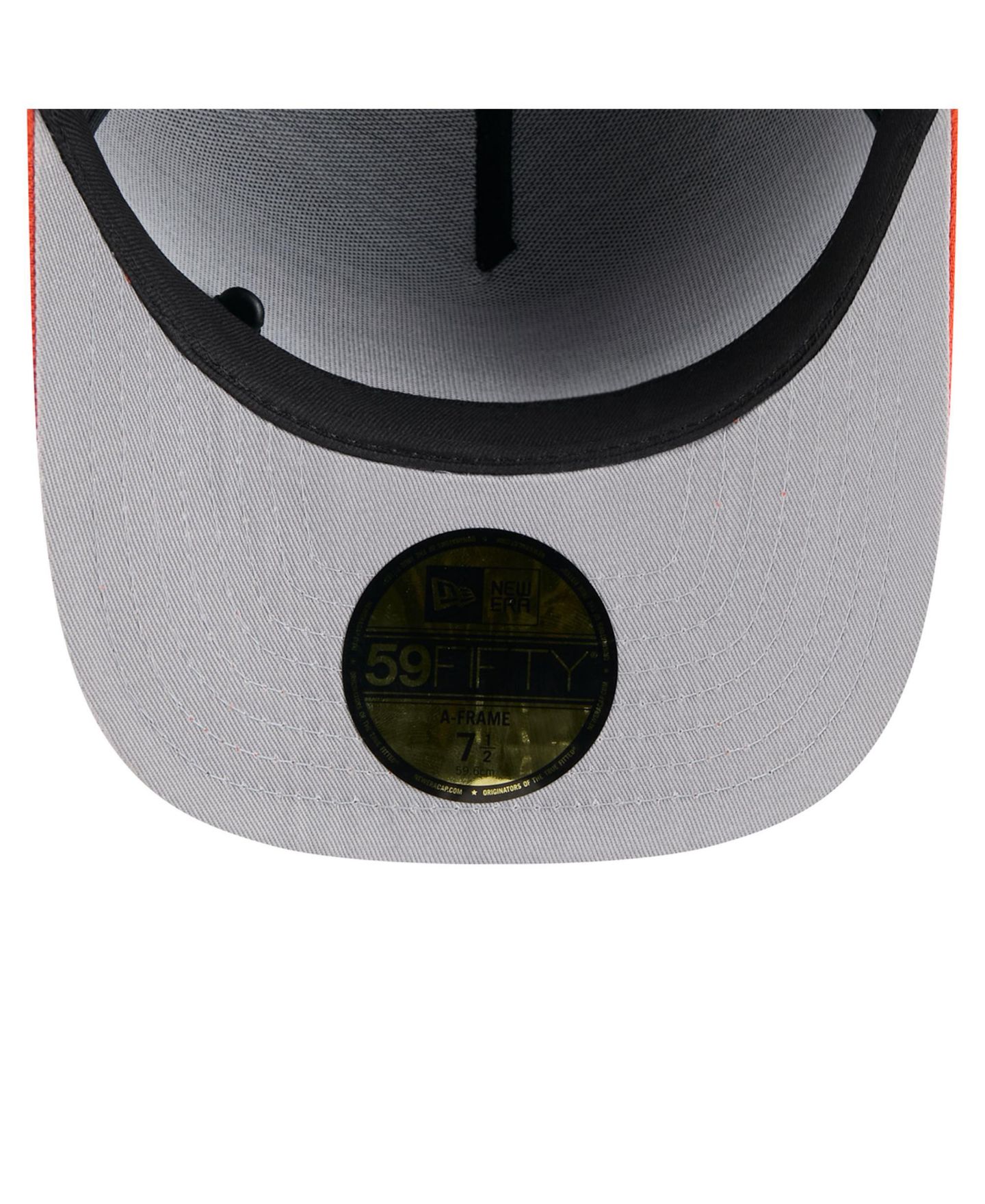 Мужская кепка New Era Black/Orange Cincinnati Bengals 2025 NFL Draft On Stage A-Frame 59FIFTY Fitted Hat — фото 2