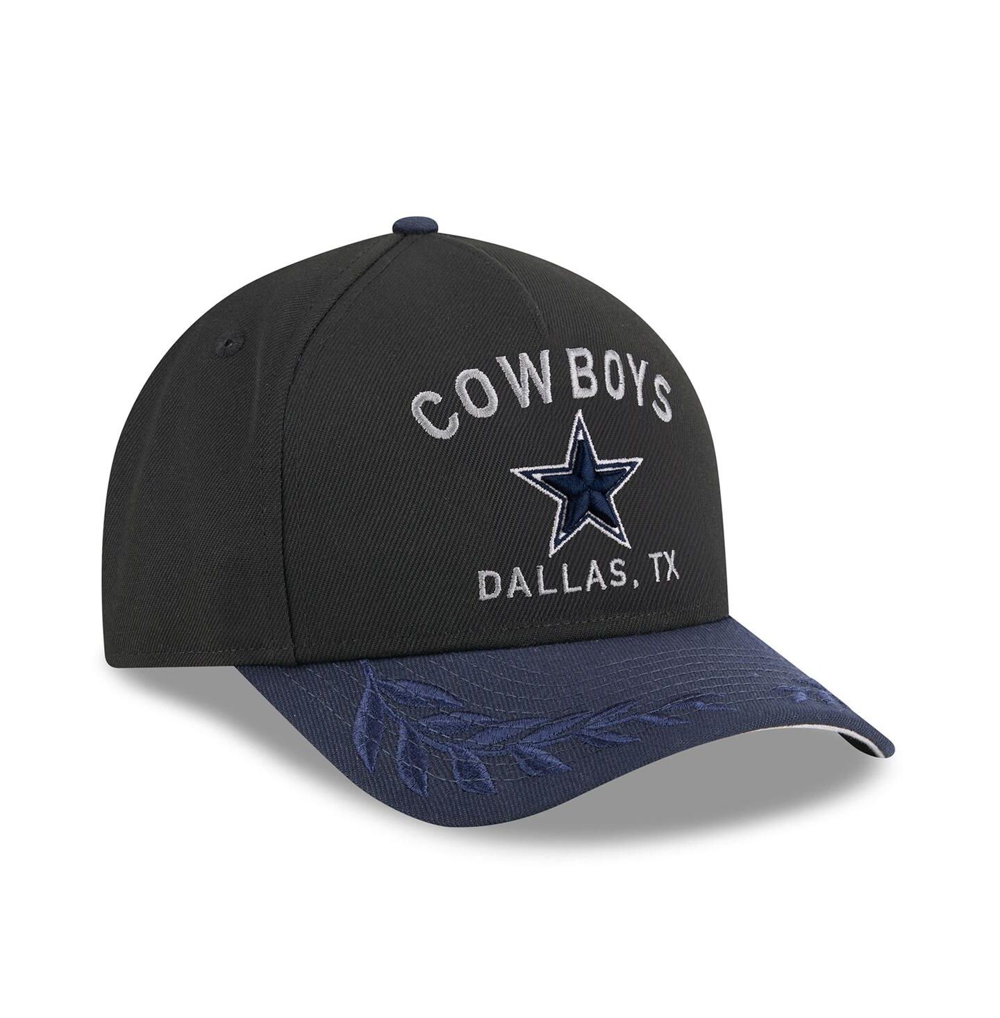 Мужская кепка New Era Black/Navy Dallas Cowboys 2025 NFL Draft 39THIRTY Flex Hat — фото 4