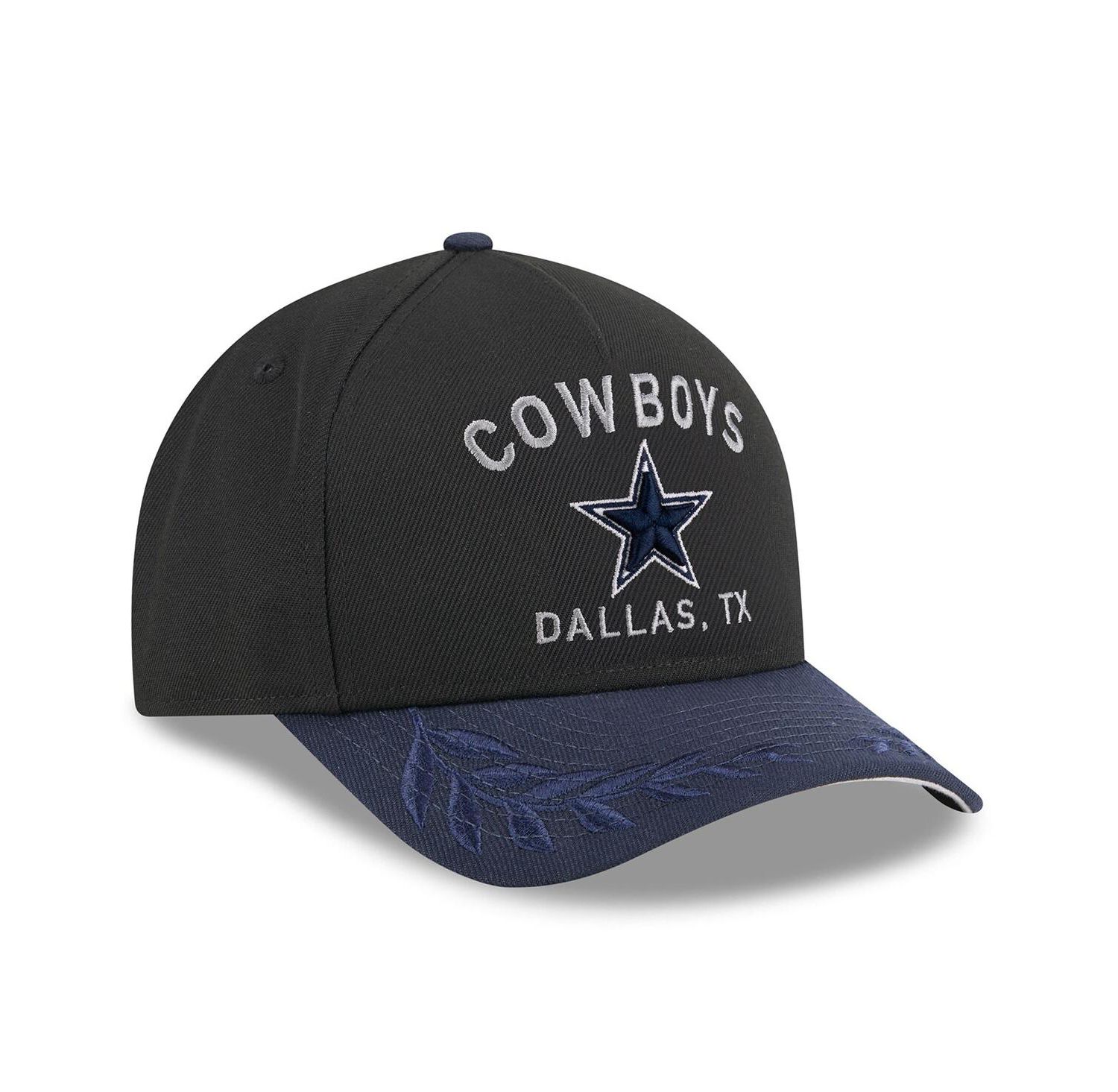 Men's Black/Navy Dallas Cowboys 2025 NFL Draft 39THIRTY Flex Hat