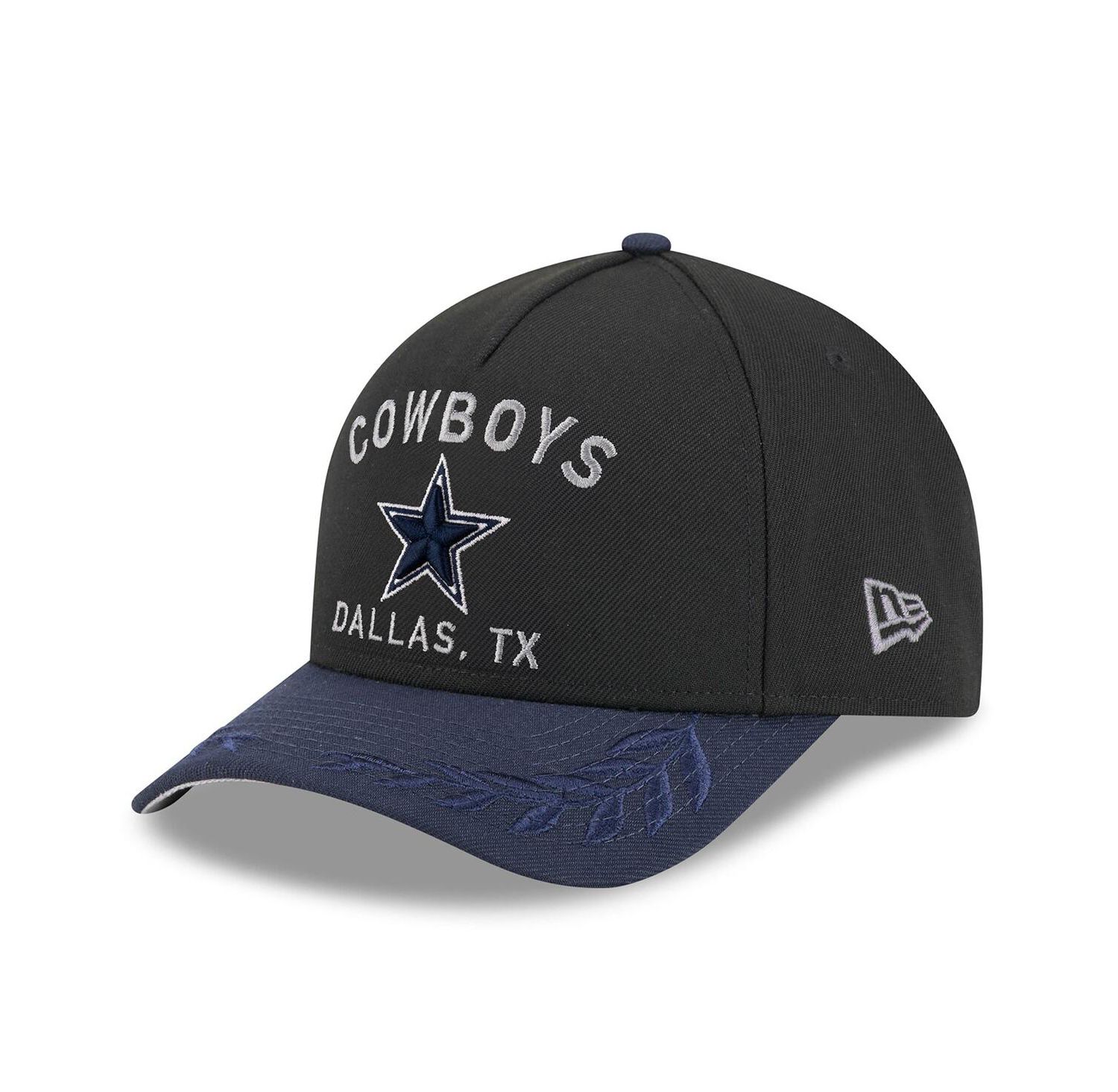 Men's Black/Navy Dallas Cowboys 2025 NFL Draft 39THIRTY Flex Hat