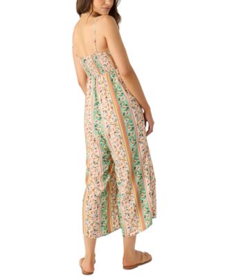 Juniors' Keiko Cora Floral Cropped Jumpsuit