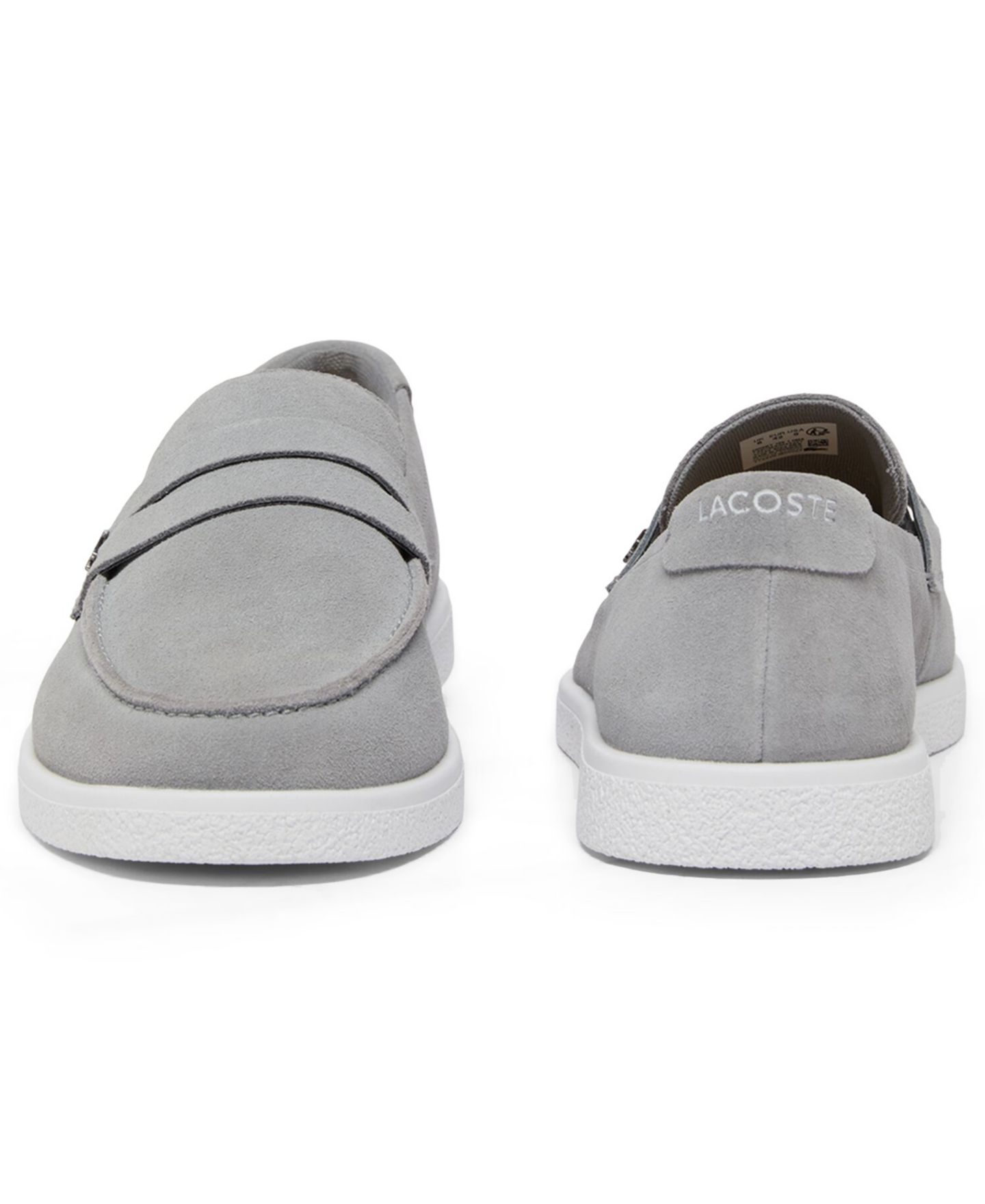 Мужские туфли Lacoste Cochet Casual Slip-On, цвет: Серый / Белый — фото 4