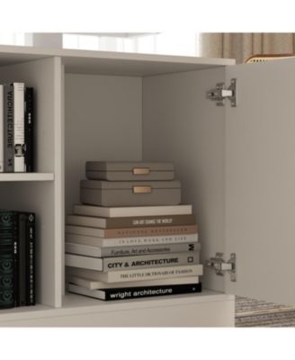 3-Drawer Wooden L-Shape Computer Desk with Adjustable Height, Open Shelves, Door Cabinet  63-Inch Large Workstation