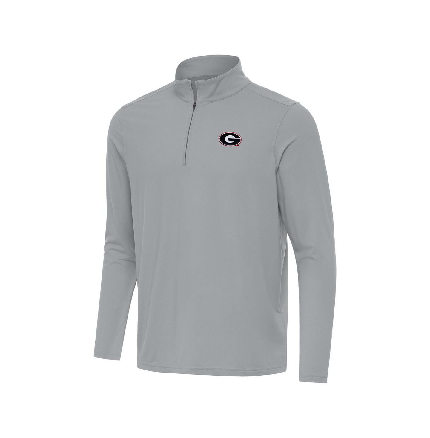 Мужской топ Antigua Gray Georgia Bulldogs Intent Quarter-Zip — фото 3