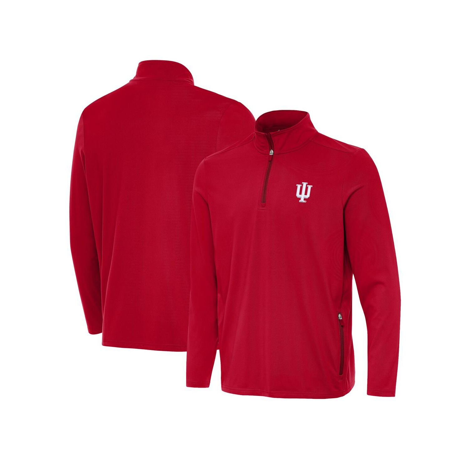 Men's Crimson Indiana Hoosiers Perilous Quarter-Zip Pullover Top