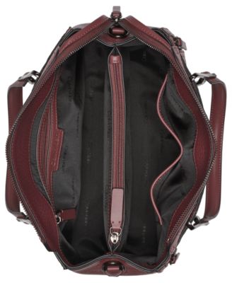 Garnet Triple Compartment Top Zipper Satchel