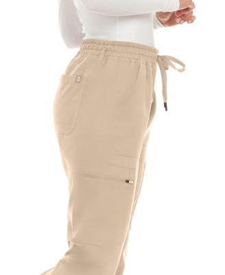 Women's Seven Pocket Cargo Scrub Pants Joggers with 4-Way Stretch