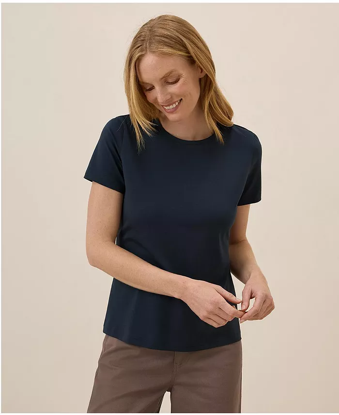 Women's Organic Cotton Luxe Stretch Jersey Tee - thumbnail 4