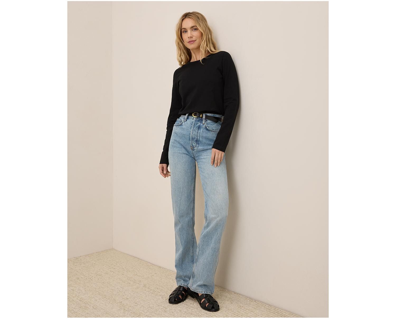Women's Organic Cotton Luxe Stretch Jersey Long Sleeve Tee