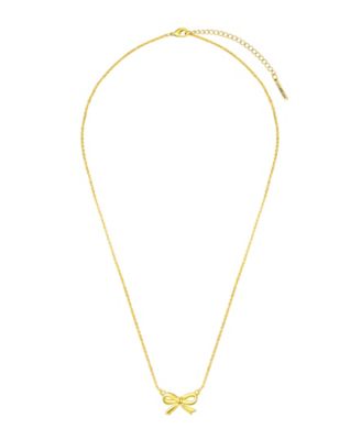 Cubic Zirconia Bow Layered Necklace Set