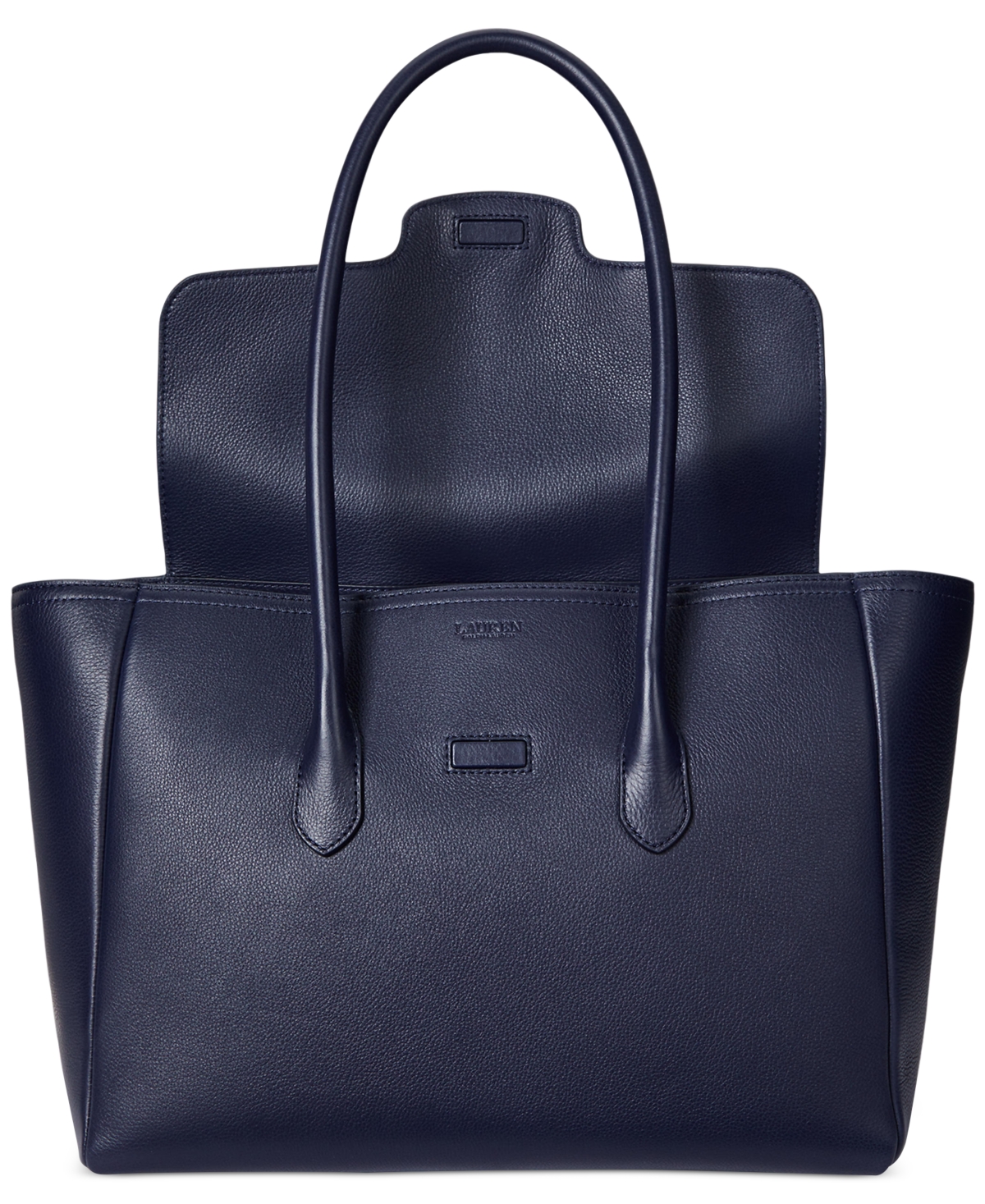 Ralph Lauren Pebbled Leather Extra-large Tanner Satchel