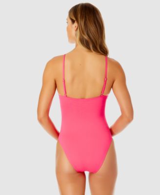 Женский винтажный цельный купальник с круглым вырезом от Anne Cole 