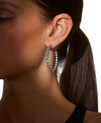 Eliot Danori Silver-Tone Medium Cubic Zirconia C-Hoop Earrings 187 Exclusively at Macys 15190₽