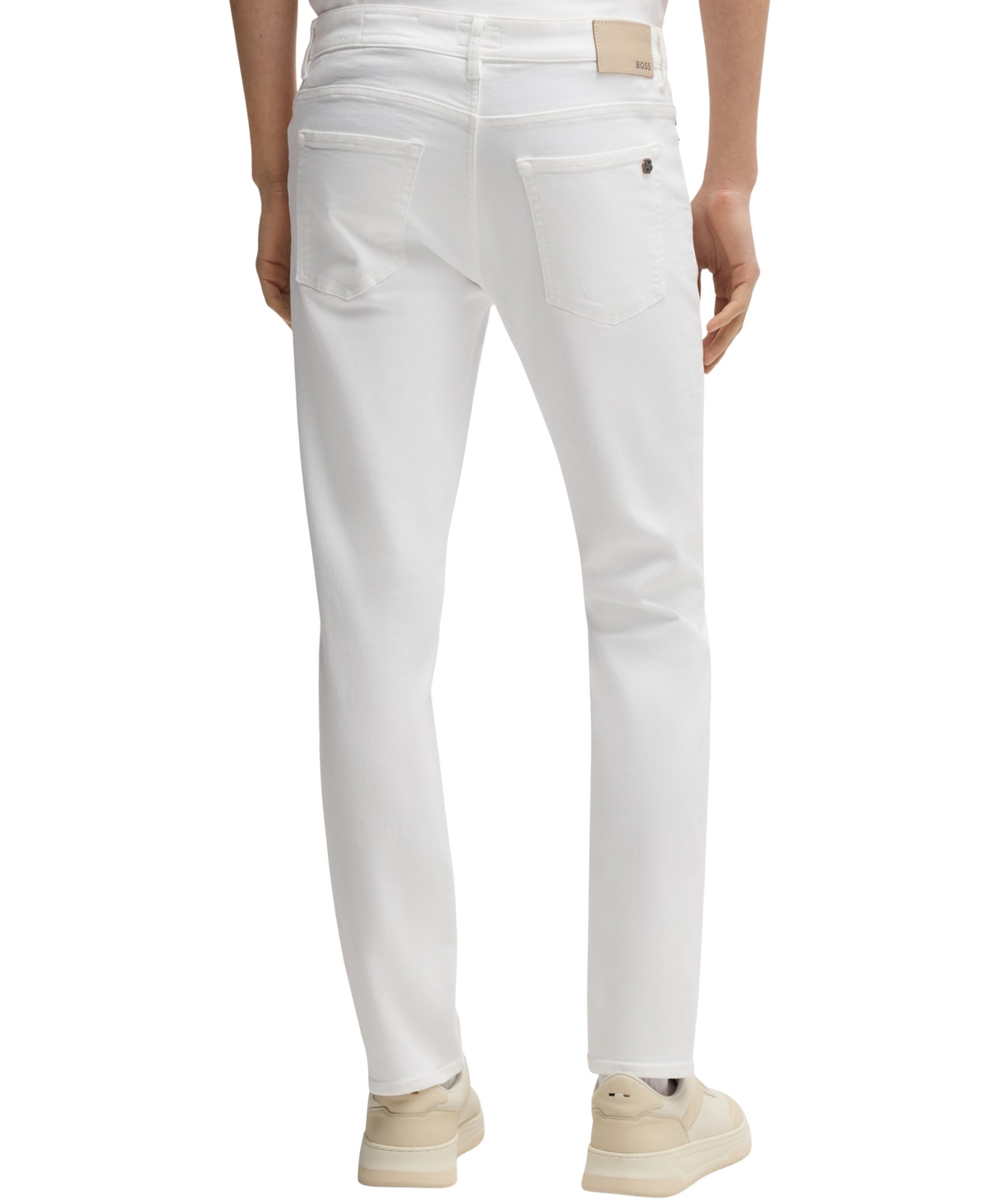 Hugo Boss Boss Delaware Slim Fit Five Pocket Pants In White