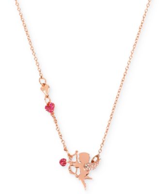Betsey Johnson - Rose Gold-Tone Cupid Pendant Necklace