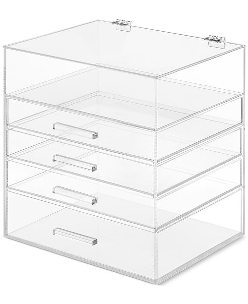 Whitmor 5 Tier Luxe Acrylic Makeup Organizer Jewelry Organizer