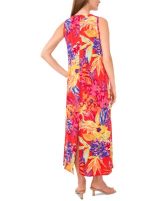 Женское макси-платье без рукавов с круглым вырезом и каплевидным вырезом на спине от MSK