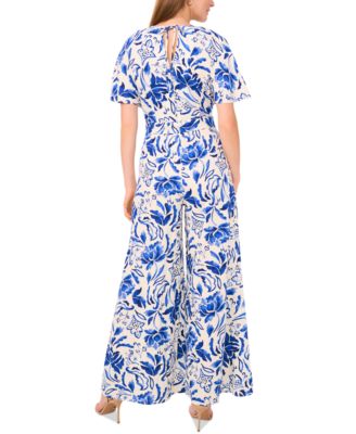 Женский комбинезон с широкими штанинами и развевающимися рукавами с принтом MSK для женщин