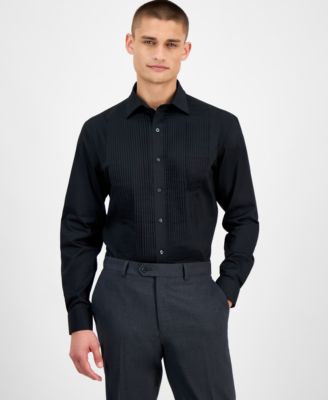 Men's Slim-Fit Solid Tuxedo Shirt, Created for Macy's