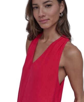 Women's V-Neck Racerback Swing Dress