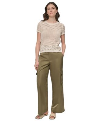 Женский свитер с коротким рукавом из смешанной ткани DKNY Jeans