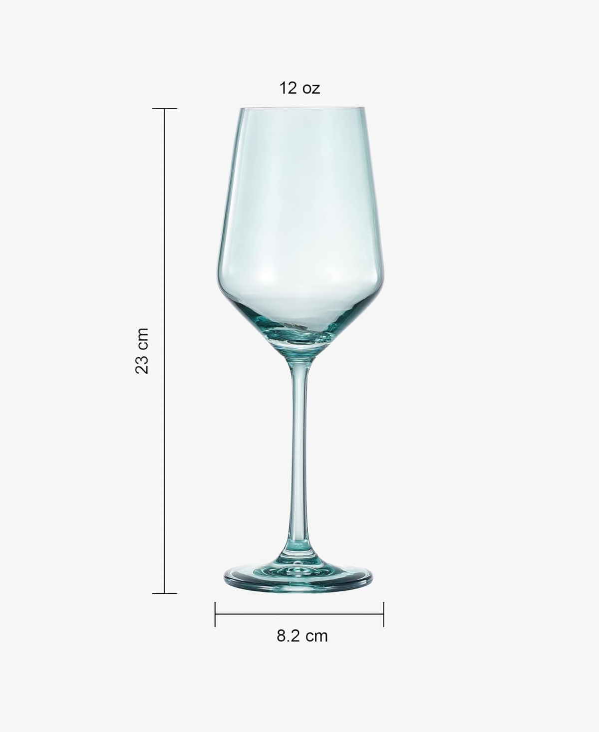 The Wine Savant Contemporary Wine Glasses, Set Of 2 In Teal