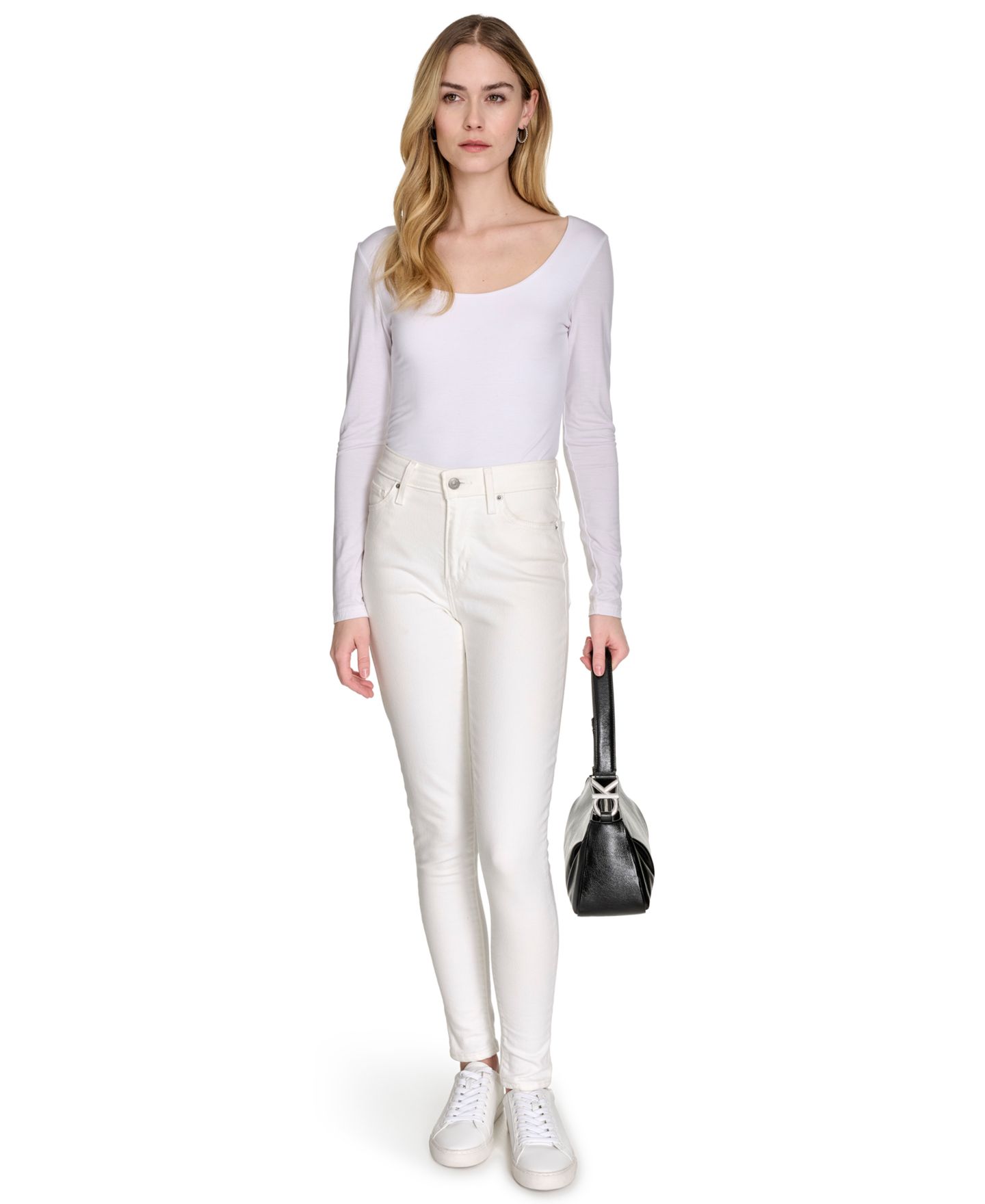 Женская сумка Calvin Klein Tina Mini Shoulder, цвет: Чёрный / Серебристый — фото 6