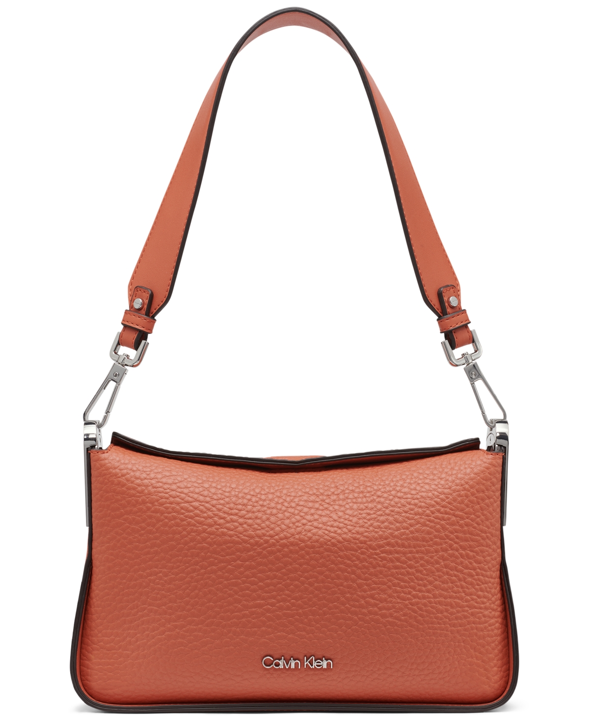 Calvin Klein Fay Demi Shoulder With Magnetic Top Closure In Chili Spice