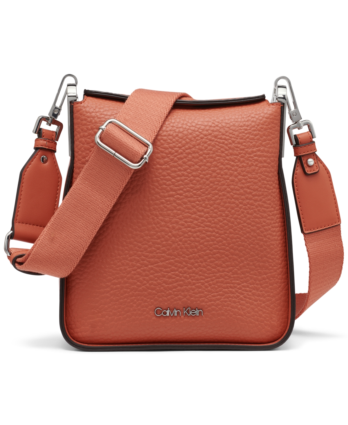 Calvin Klein Fay Small Adjustable Crossbody With Magnetic Top Closure In Chili Spice