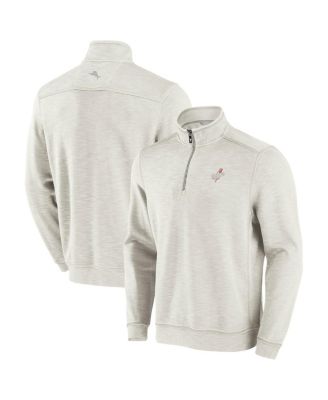 Tommy Bahama - Men's Cream Los Angeles Dodgers Sport Tobago Bay Tri-Blend Half-Zip Sweatshirt