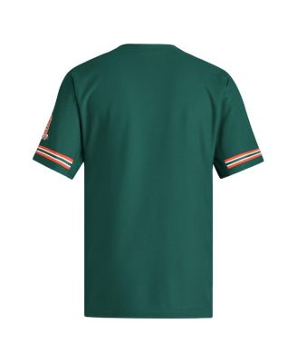 Men's Green Miami Hurricanes Reversible Retro Full-Button Baseball Jersey