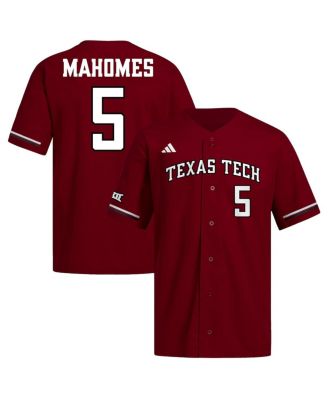 adidas - Men's Patrick Mahomes Red Texas Tech Red Raiders Replica Baseball Jersey