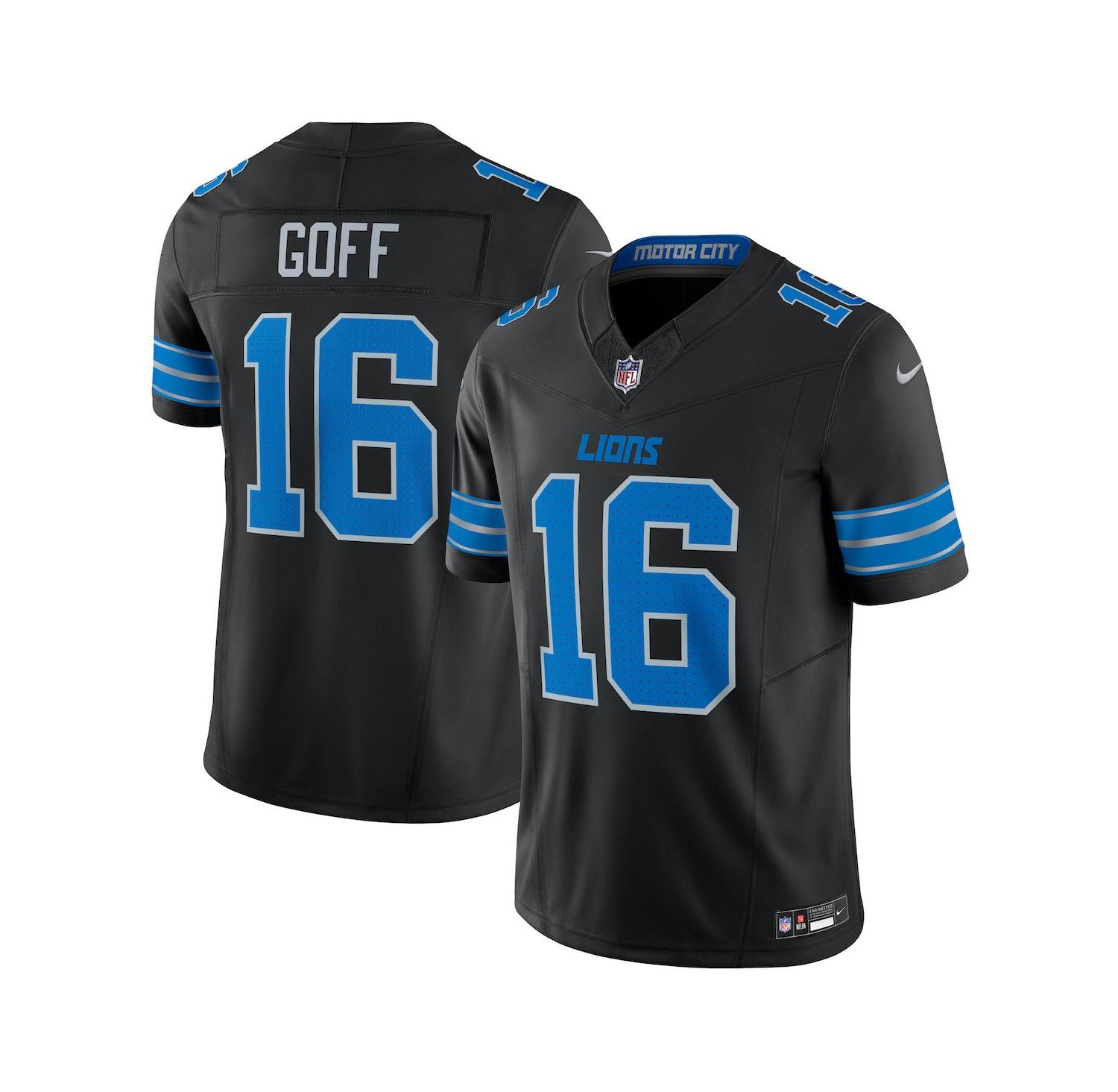 Men's Jared Goff Black Detroit Lions Vapor F.U.S.E. Limited Jersey