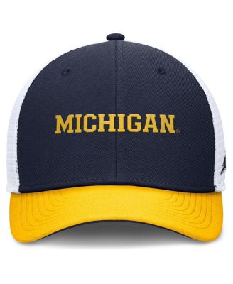 Men's Navy/Maize Michigan Wolverines Rise Adjustable Trucker Hat