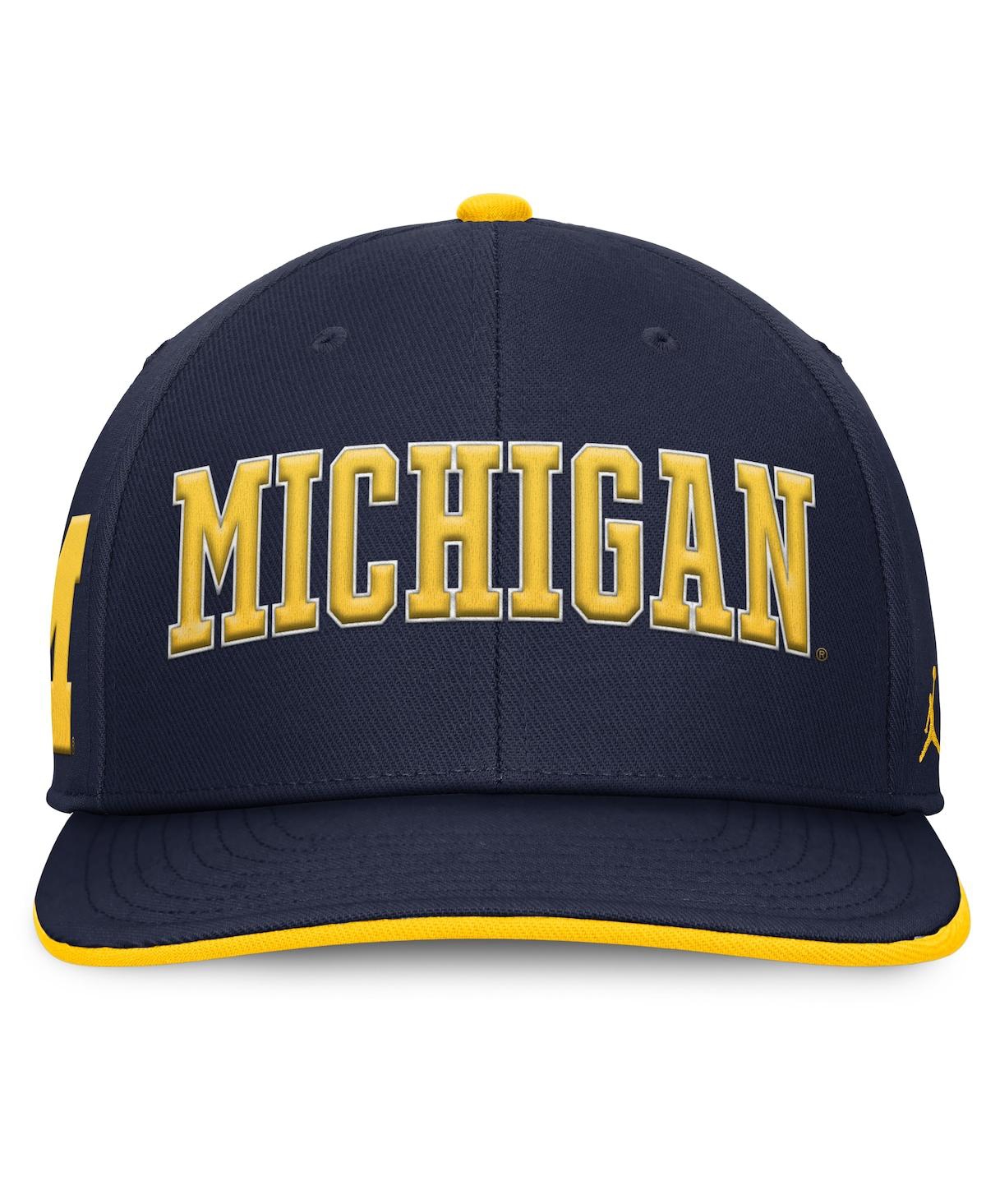 JORDAN MEN'S NAVY MICHIGAN WOLVERINES ATHLETICS PRO ADJUSTABLE HAT 