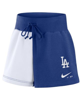Women's Royal/White Los Angeles Dodgers Color-Block Phoenix Fleece Lounge Shorts