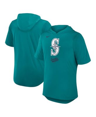 Nike - Men's Aqua Seattle Mariners Tri-Blend Performance Hoodie T-shirt