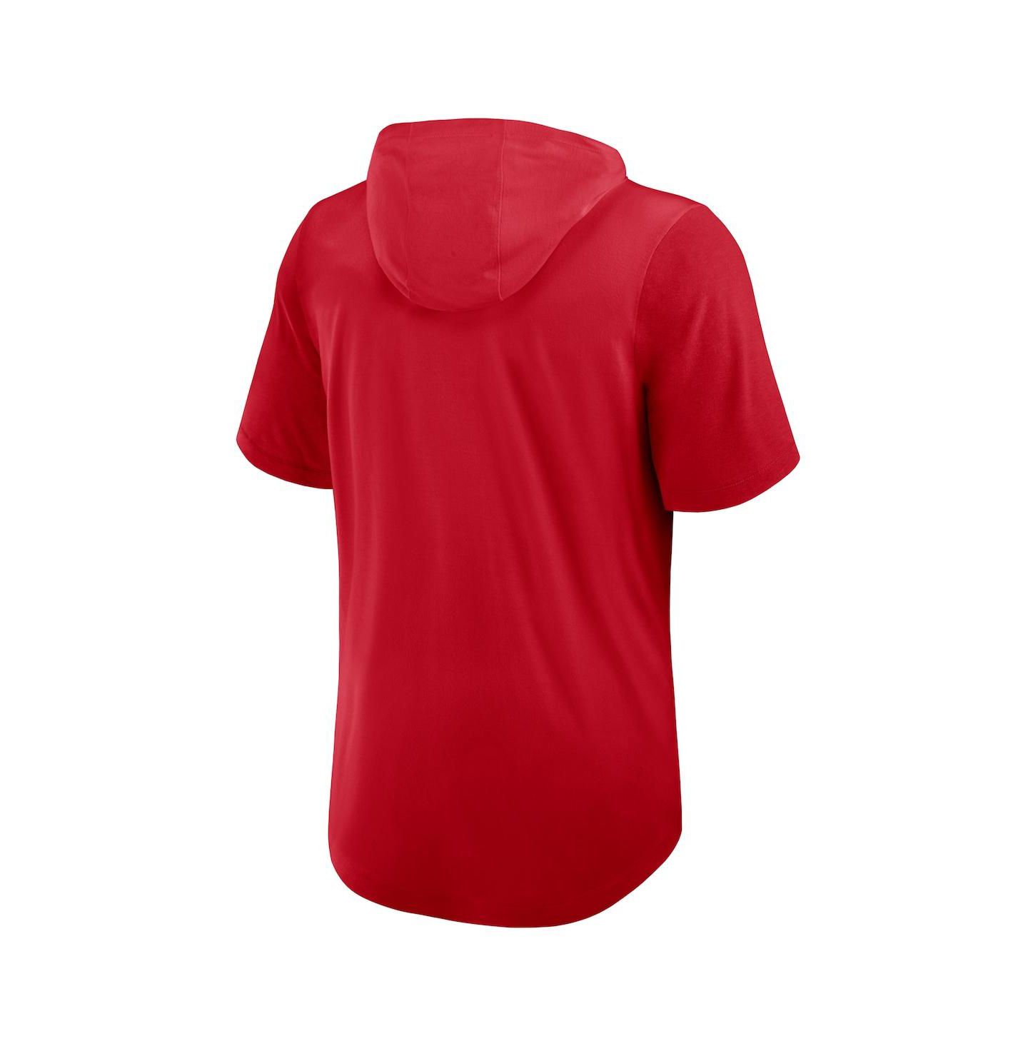 Мужское худи Nike Red Texas Rangers Tri-Blend Performance T-Shirt — фото 3
