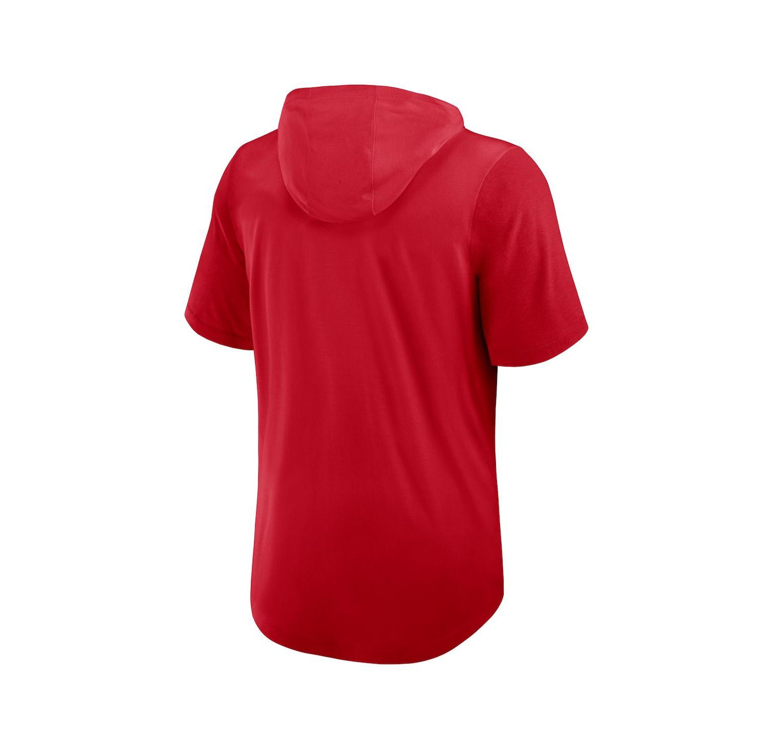 Men's Red Texas Rangers Tri-Blend Performance Hoodie T-Shirt
