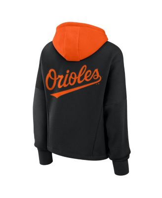 Women's Black Baltimore Orioles Oversized Legacy Favorite Spectator Pullover Hoodie