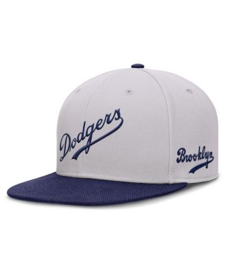 Men's Gray Brooklyn Dodgers Cooperstown Collection True Performance Fitted Hat