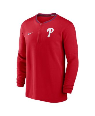 Men's Red Philadelphia Phillies Authentic Collection Performance Half-Zip Top
