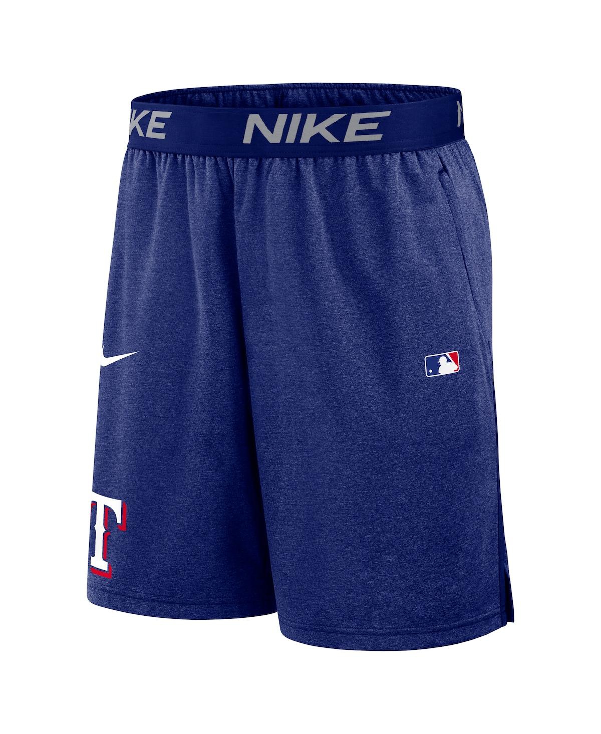 Nike Men's Royal Texas Rangers Authentic Collection Performance Knit Shorts In Royal