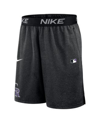 Men's Black Colorado Rockies Authentic Collection Performance Knit Shorts