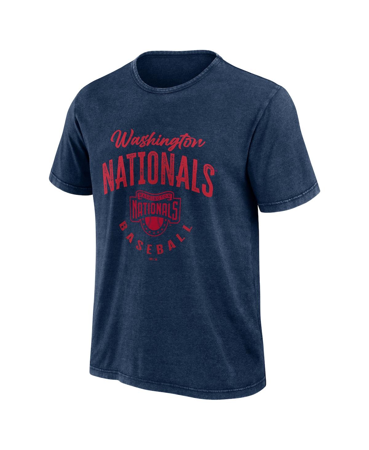 Fanatics Men's Navy Washington Nationals Cooperstown Collection Washed T-shirt In Navy