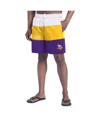 G-III Sports by Carl Banks - Men's Purple/Gold Minnesota Vikings Sunrise Volley Swim Shorts
